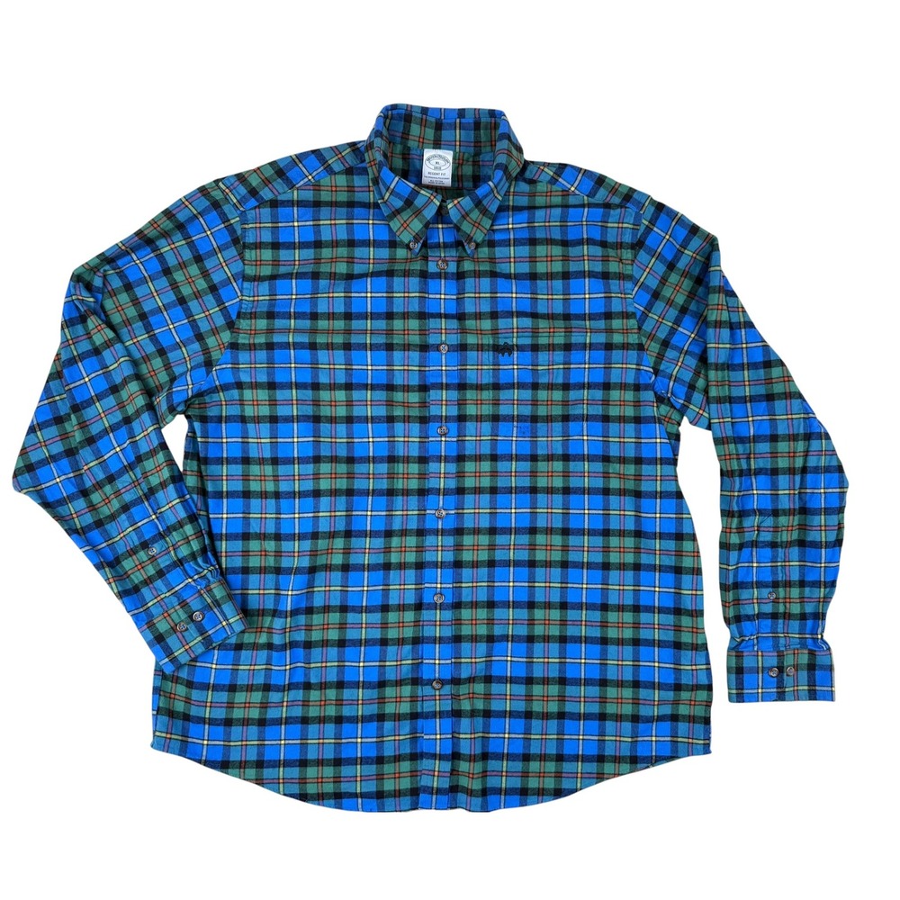Brooks Brothers XL Plaid Button Down Cotton Regent Fit